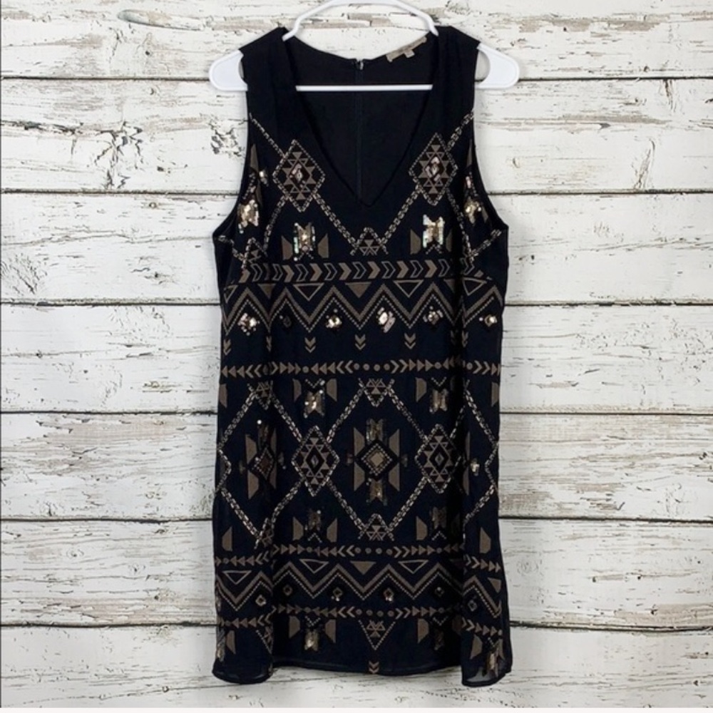 MISS ME Sequin Aztec Dress
